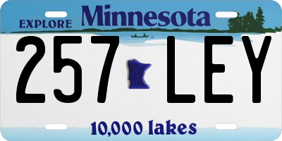 MN license plate 257LEY