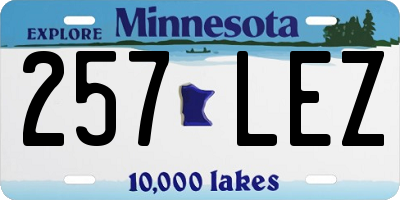 MN license plate 257LEZ