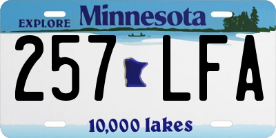 MN license plate 257LFA
