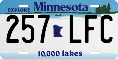 MN license plate 257LFC