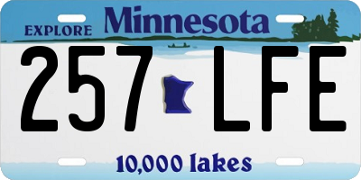 MN license plate 257LFE