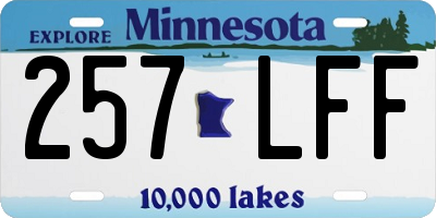 MN license plate 257LFF