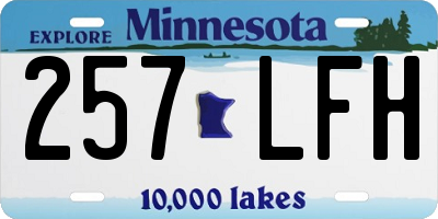 MN license plate 257LFH