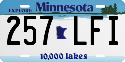 MN license plate 257LFI