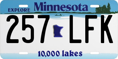 MN license plate 257LFK