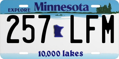 MN license plate 257LFM