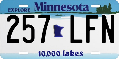 MN license plate 257LFN
