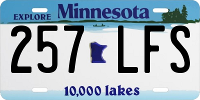 MN license plate 257LFS