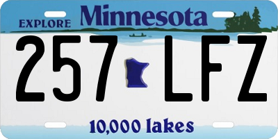 MN license plate 257LFZ