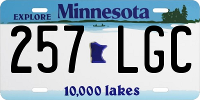 MN license plate 257LGC