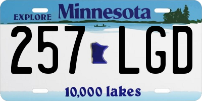 MN license plate 257LGD