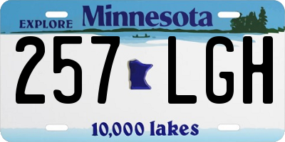MN license plate 257LGH