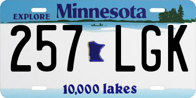 MN license plate 257LGK