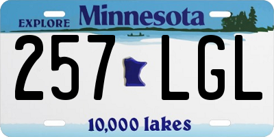 MN license plate 257LGL