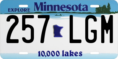 MN license plate 257LGM