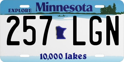 MN license plate 257LGN