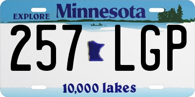MN license plate 257LGP