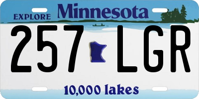 MN license plate 257LGR