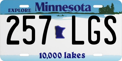 MN license plate 257LGS