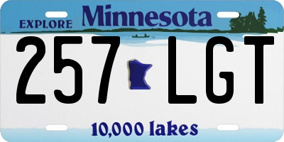 MN license plate 257LGT