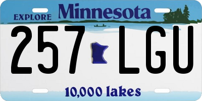 MN license plate 257LGU