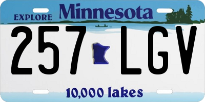 MN license plate 257LGV