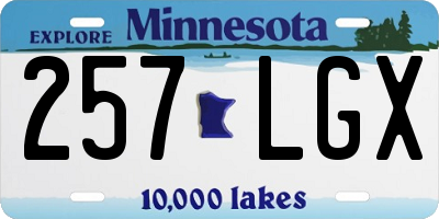 MN license plate 257LGX