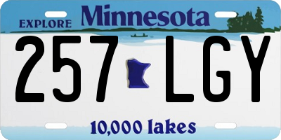 MN license plate 257LGY