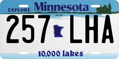 MN license plate 257LHA