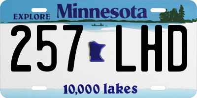 MN license plate 257LHD