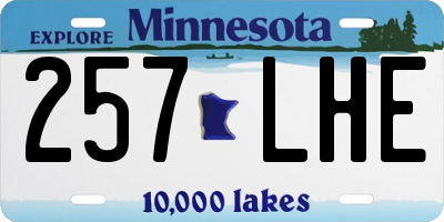 MN license plate 257LHE