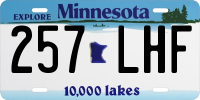 MN license plate 257LHF