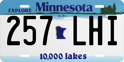 MN license plate 257LHI