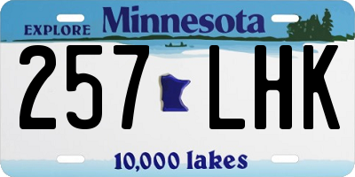MN license plate 257LHK