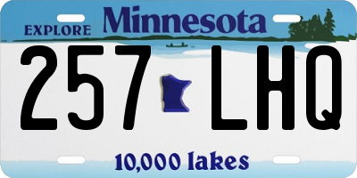 MN license plate 257LHQ