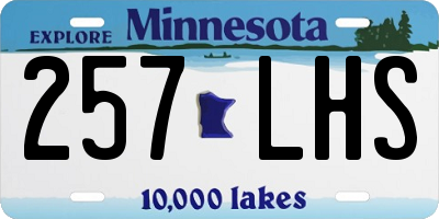 MN license plate 257LHS