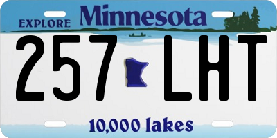 MN license plate 257LHT