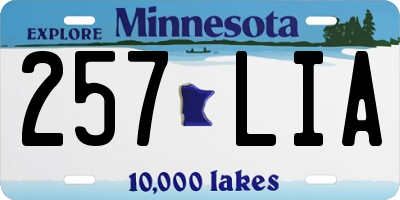 MN license plate 257LIA
