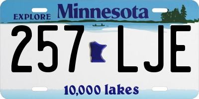 MN license plate 257LJE