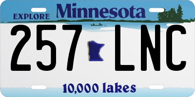 MN license plate 257LNC