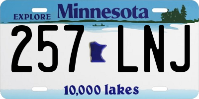MN license plate 257LNJ