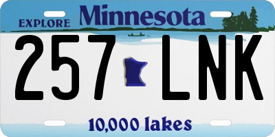 MN license plate 257LNK