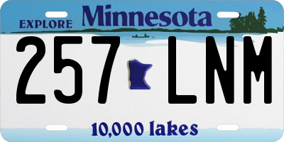 MN license plate 257LNM