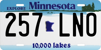 MN license plate 257LNO