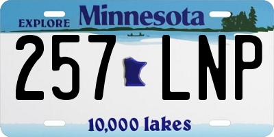 MN license plate 257LNP