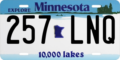 MN license plate 257LNQ