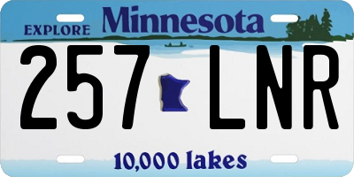 MN license plate 257LNR