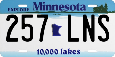 MN license plate 257LNS