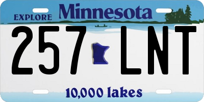MN license plate 257LNT