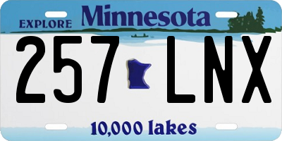 MN license plate 257LNX